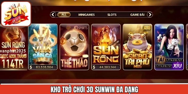 Những trò chơi 3D Sunwin đang làm mưa làm gió gần đây